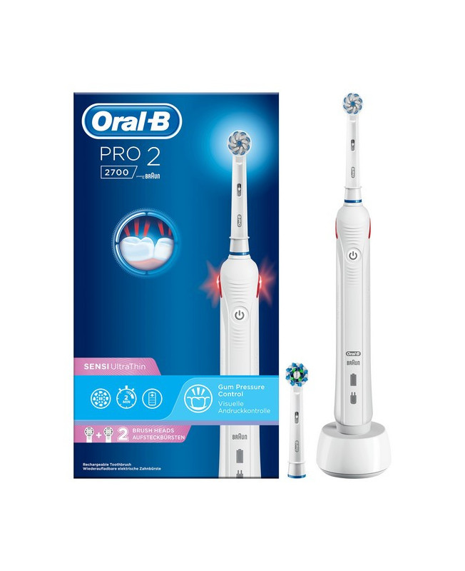 Cepillo de Dientes Eléctrico Oral-B PRO2700 Blanco