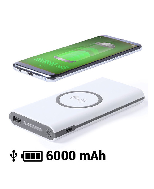 Power Bank Inalámbrico 6000 mAh LED Micro USB 145783