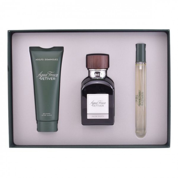 Set de Perfume Hombre Vetiver Adolfo Dominguez (3 pcs)