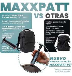 Mochila cabina al vacio 40x30x20 con bomba  Maxx Patt 