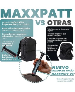Mochila cabina al vacio 40x30x20 con bomba  Maxx Patt 