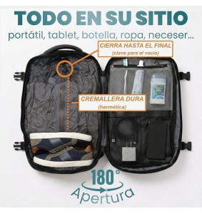 Mochila cabina al vacio 40x30x20 con bomba  Maxx Patt 